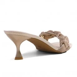 DREAM PAIRS Women's Rhinestone Open Toe Kitten Heel Sandals New Arrivals