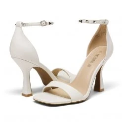 DREAM PAIRS New Arrivals Women's Open Square Toe Stiletto Pump Sandals