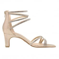 DREAM PAIRS Rhinestone Chunky Pump Sandals New Arrivals