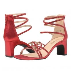 DREAM PAIRS Rhinestone Chunky Pump Sandals New Arrivals