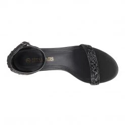 DREAM PAIRS New Arrivals Women's Chunky Rhinestone Pump Sandals