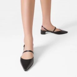 DREAM PAIRS Women's Closed Toe Chunky Slingback Pumps New Arrivals