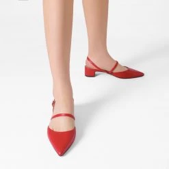 DREAM PAIRS Women's Closed Toe Chunky Slingback Pumps New Arrivals