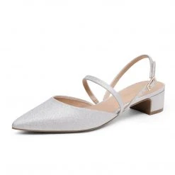 DREAM PAIRS Women's Closed Toe Chunky Slingback Pumps New Arrivals
