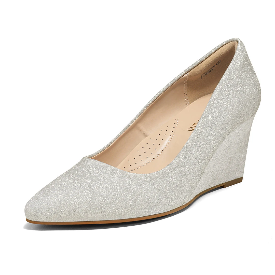 DREAM PAIRS New Arrivals Women's Pointed Toe Wedge Pump Shoes 12 DREAM PAIRS New Arrivals Women's Pointed Toe Wedge Pump Shoes