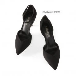 DREAM PAIRS Ankle Strap Pointy Stiletto Pump Heels