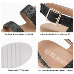 DREAM PAIRS Women's Ankle Strap Casual Platform Sandals 53 DREAM PAIRS Women's Ankle Strap Casual Platform Sandals