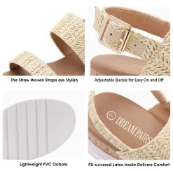 DREAM PAIRS Women's Ankle Strap Casual Platform Sandals 43 DREAM PAIRS Women's Ankle Strap Casual Platform Sandals