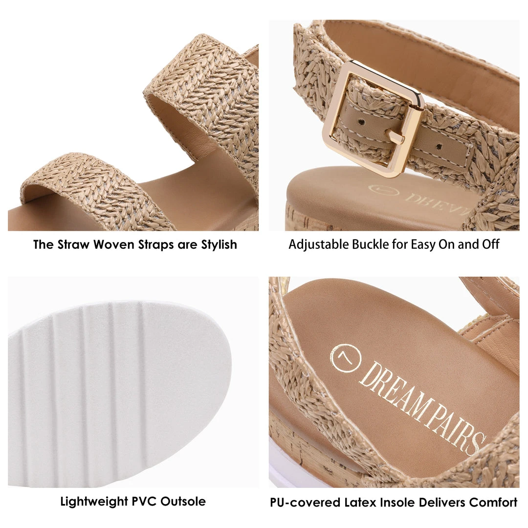 DREAM PAIRS Women's Ankle Strap Casual Platform Sandals 3 DREAM PAIRS Women's Ankle Strap Casual Platform Sandals