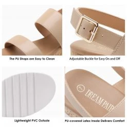 DREAM PAIRS Women's Ankle Strap Casual Platform Sandals 63 DREAM PAIRS Women's Ankle Strap Casual Platform Sandals