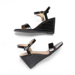 Women Dream Pairs Square Toe Slingback Wedge Sandals