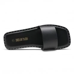 DREAM PAIRS Square Toe Slide Sandals Women