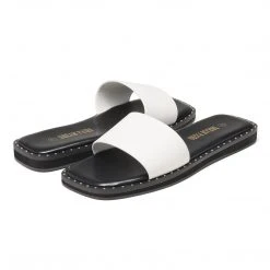 DREAM PAIRS Square Toe Slide Sandals Women