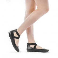 DREAM PAIRS Women's Elastic Closed Toe Flats With Ankle Strap