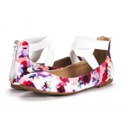 DREAM PAIRS Women's Elastic Closed Toe Flats With Ankle Strap