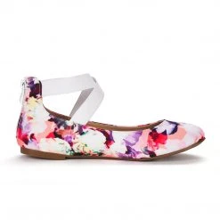 DREAM PAIRS Women's Elastic Closed Toe Flats With Ankle Strap