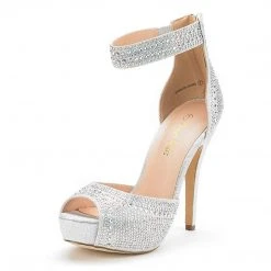 DREAM PAIRS Peep Toe Stiletto Platform Sandals Women