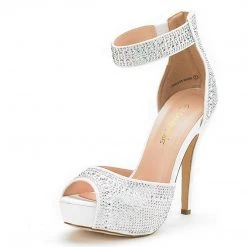 DREAM PAIRS Peep Toe Stiletto Platform Sandals Women