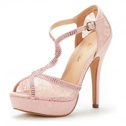 DREAM PAIRS Women's Peep Toe Strappy High Heel Platform Sandals