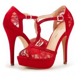 DREAM PAIRS Women's Peep Toe Strappy High Heel Platform Sandals