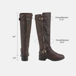 DREAM PAIRS Women's Knee High Riding Boots (Wide-Calf)