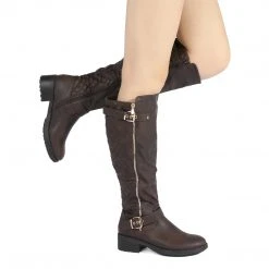 DREAM PAIRS Women's Knee High Riding Boots (Wide-Calf)