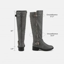 DREAM PAIRS Women's Knee High Riding Boots (Wide-Calf)