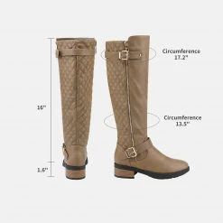 DREAM PAIRS Women's Knee High Riding Boots (Wide-Calf)