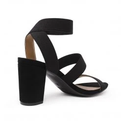 DREAM PAIRS Women's Open Toe Elastic Strap Comfy Chunky Sandals