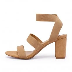 DREAM PAIRS Women's Open Toe Elastic Strap Comfy Chunky Sandals