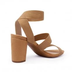 DREAM PAIRS Women's Open Toe Elastic Strap Comfy Chunky Sandals