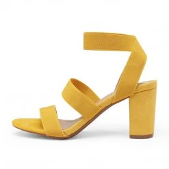 DREAM PAIRS Women's Open Toe Elastic Strap Comfy Chunky Sandals