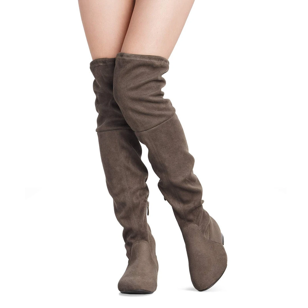 Dream Pairs Women's Flat Thigh High Boots