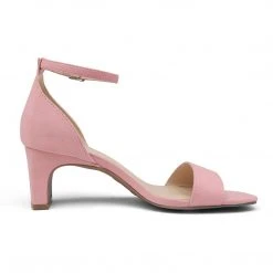 DREAM PAIRS Women's Square Toe Chunky Heel Sandals