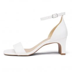 DREAM PAIRS Women's Square Toe Chunky Heel Sandals