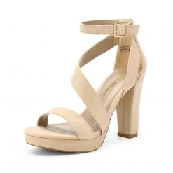 DREAM PAIRS New Arrivals High Heel Platform Pump Sandals