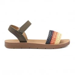 DREAM PAIRS Girls Strap Braided Flat Sandals Women