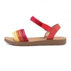 DREAM PAIRS Girls Strap Braided Flat Sandals Women