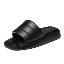 DREAM PAIRS Square Toe Platform Slide Sandals Women