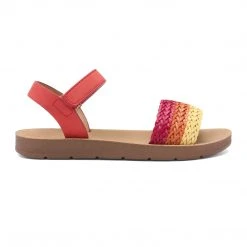 DREAM PAIRS Girls Strap Braided Flat Sandals Women