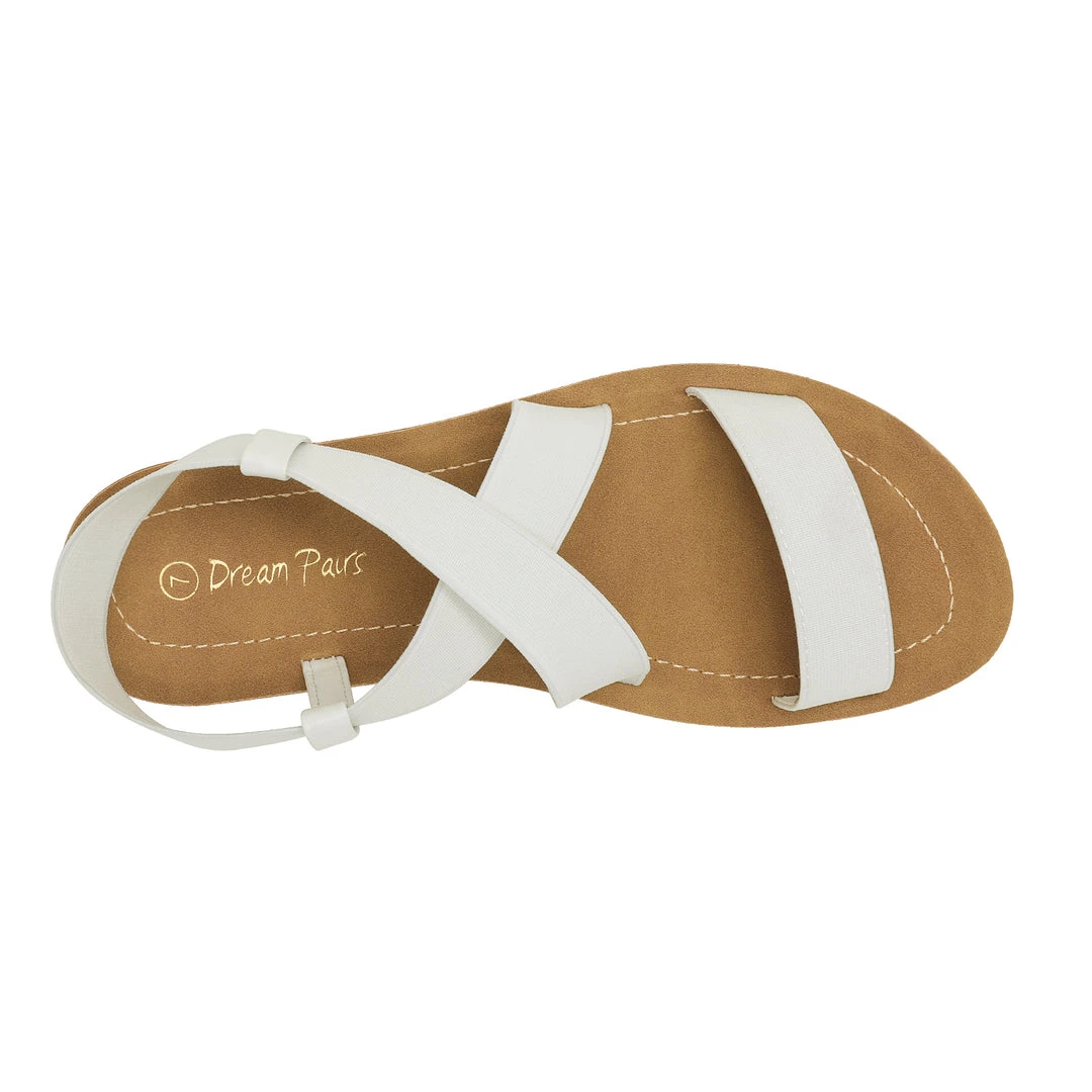 DREAM PAIRS Women's Ankle Strap Summer Flat Sandals 34 DREAM PAIRS Women's Ankle Strap Summer Flat Sandals