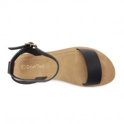 DREAM PAIRS Women’s Ankle Strap Flat Buckle Sandals