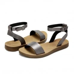 DREAM PAIRS Women’s Ankle Strap Flat Buckle Sandals