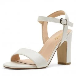 DREAM PAIRS Women's Open Toe Ankle Strap Chunky Heel Sandals