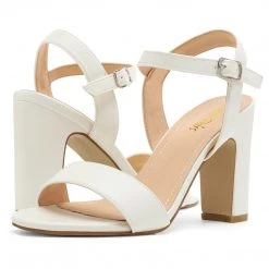 DREAM PAIRS Women's Open Toe Ankle Strap Chunky Heel Sandals