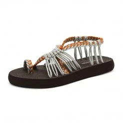 DREAM PAIRS Women's Fashion Flat Braided Sandals