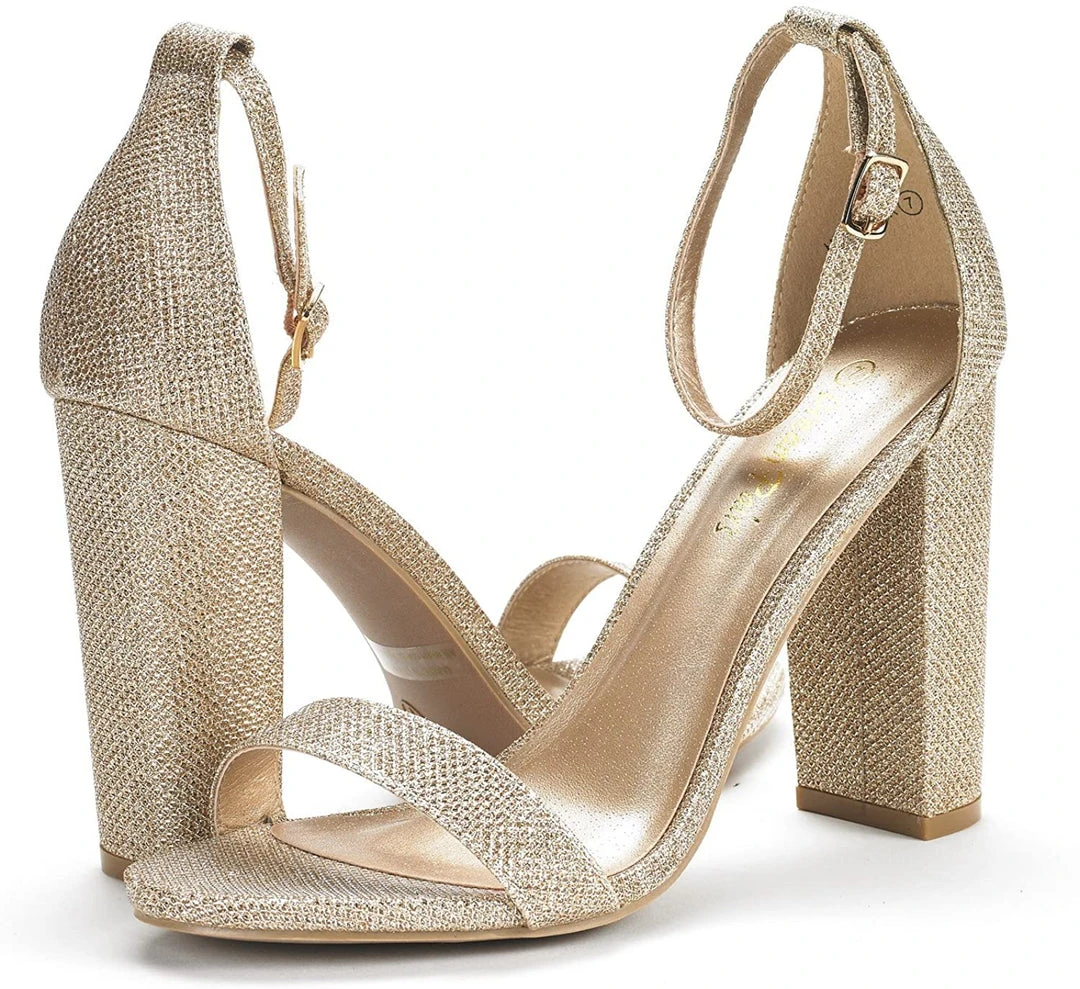 DREAM PAIRS Women's Chunky High Heel Pump Sandals New Arrivals 35 DREAM PAIRS Women's Chunky High Heel Pump Sandals New Arrivals