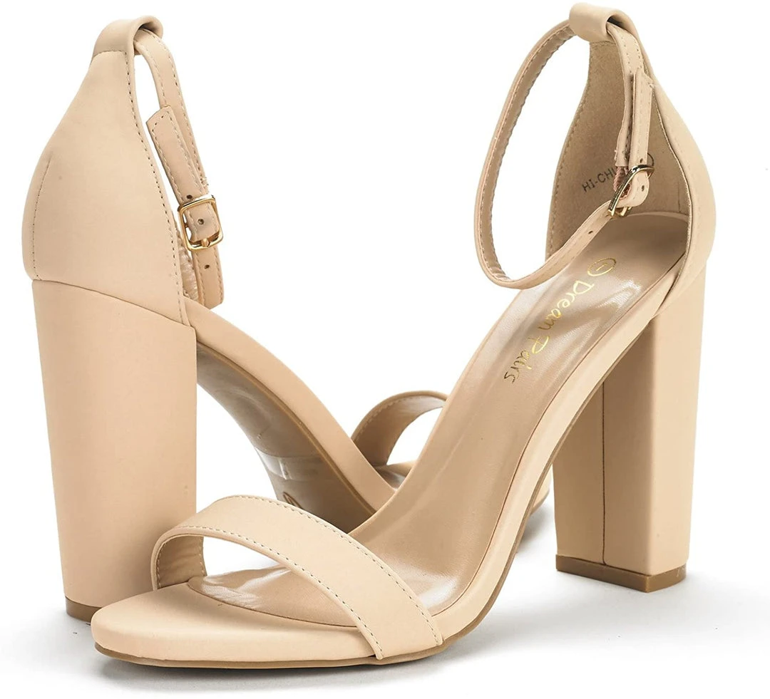 DREAM PAIRS Women's Chunky High Heel Pump Sandals New Arrivals 29 DREAM PAIRS Women's Chunky High Heel Pump Sandals New Arrivals