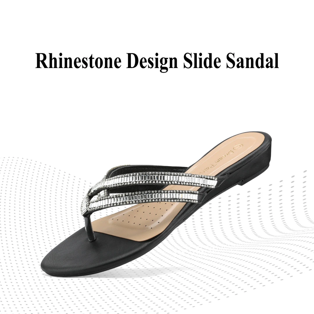 DREAM PAIRS Women's Rhinestone Flip-Flop Sandals 4 DREAM PAIRS Women's Rhinestone Flip-Flop Sandals