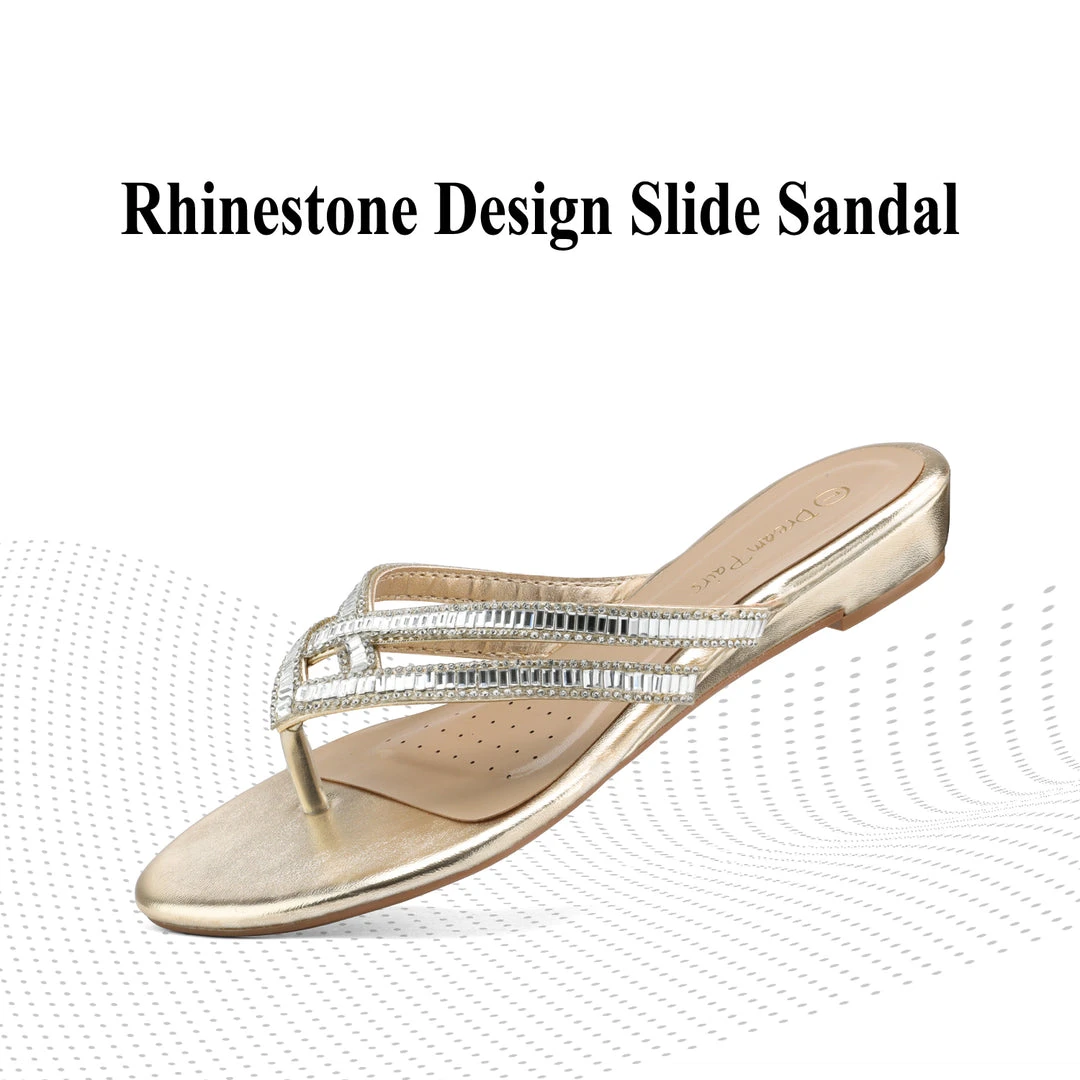 DREAM PAIRS Women's Rhinestone Flip-Flop Sandals 8 DREAM PAIRS Women's Rhinestone Flip-Flop Sandals